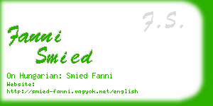 fanni smied business card